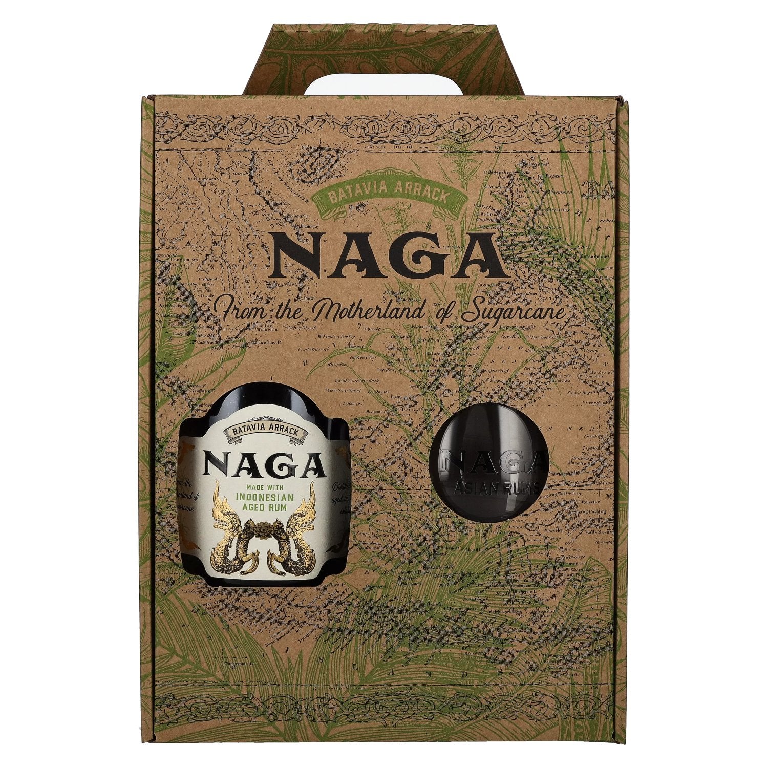 Naga JAVA RESERVE Double Cask Aged 40% Vol. 0,7l en boîte cadeau avec verre