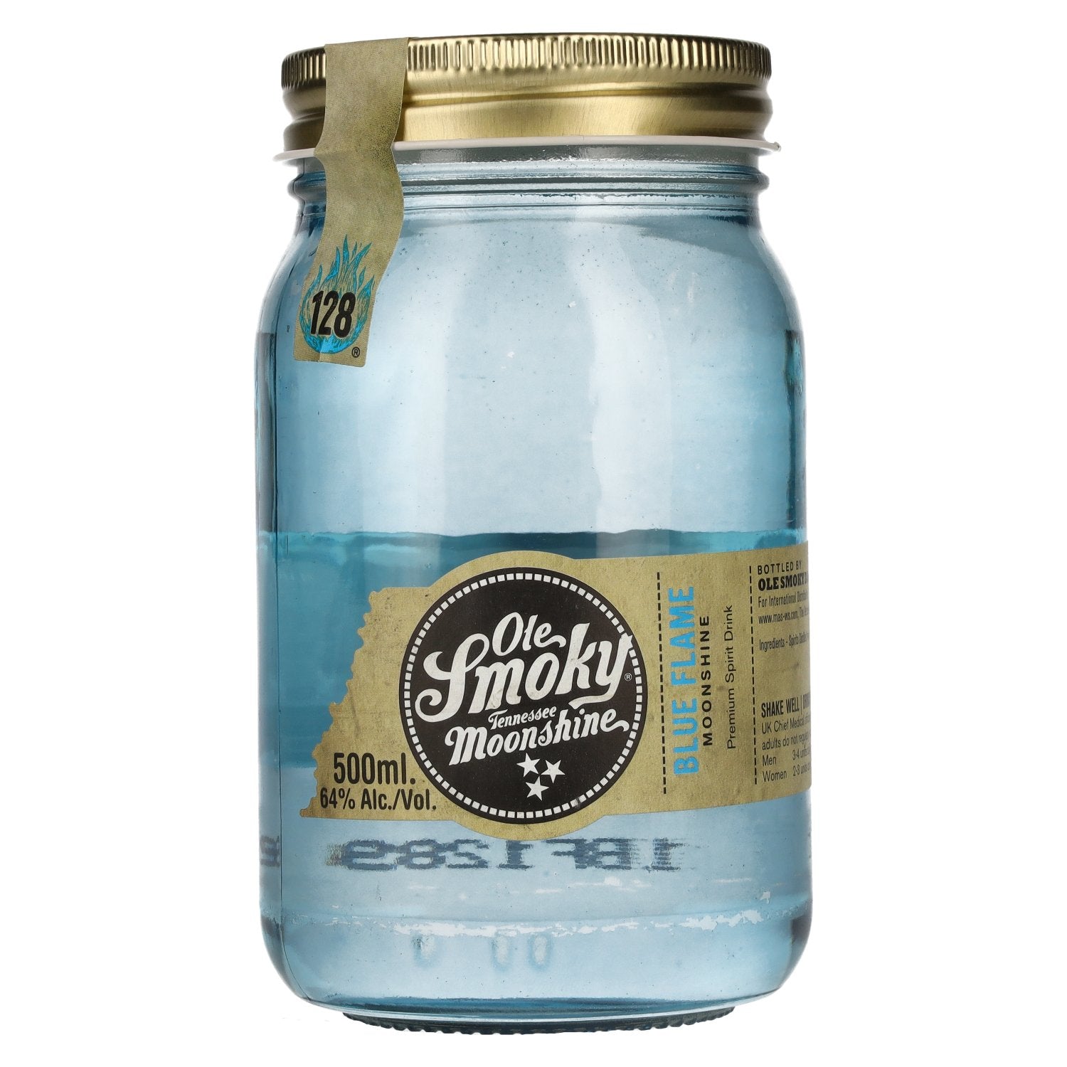 Ole Smoky Tennessee Moonshine BLUE FLAME Premium Spirit Drink 64% vol. 0,5l