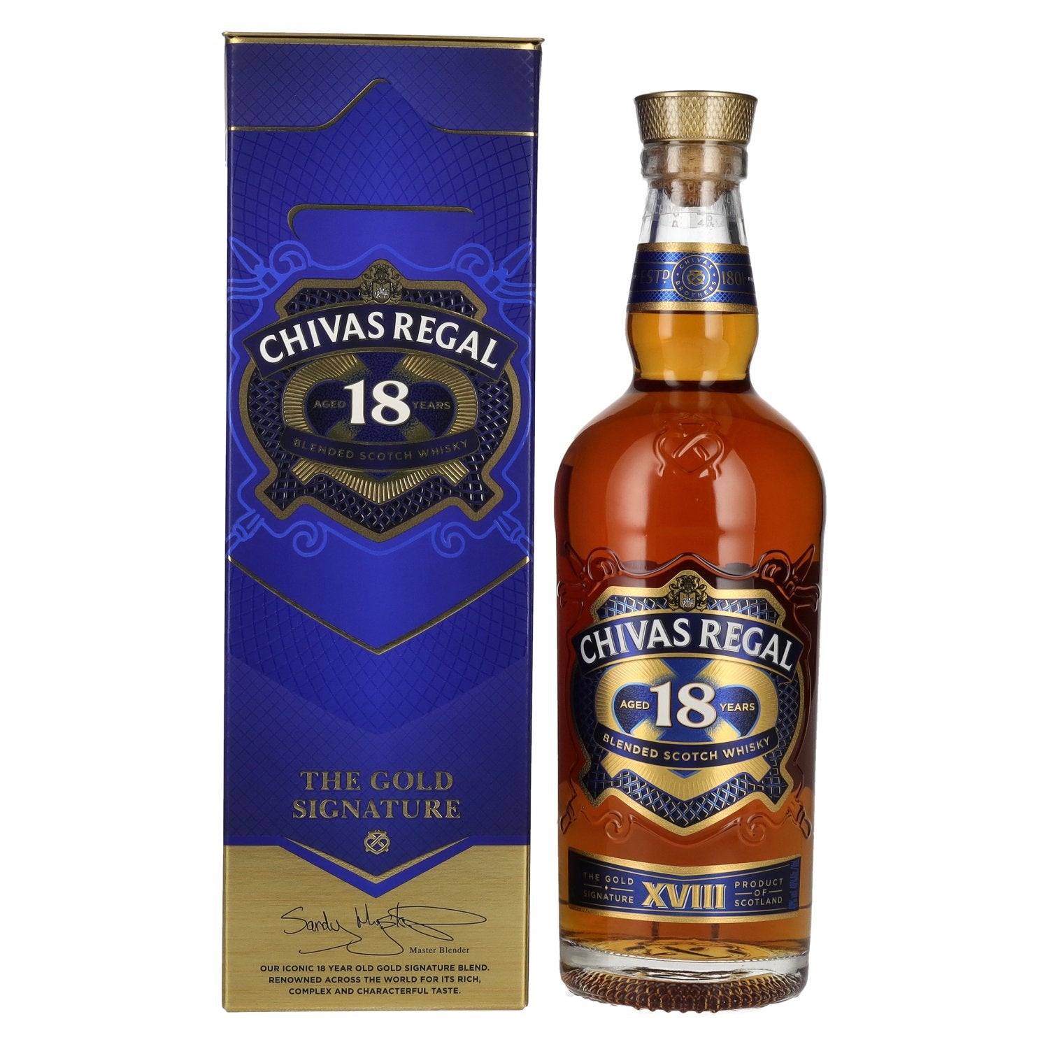 Chivas Regal 18 Years Old THE GOLD SIGNATURE 40% Vol. 0,7l in geschenkverpakking