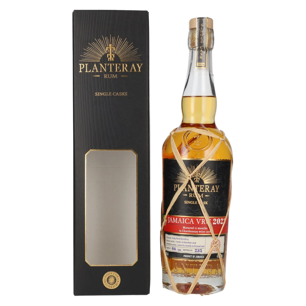 Planteray Rum JAMAICA VRW Single Cask Chardonnay Barrel 2023 43,8% vol. 0,7 l in geschenkverpakking