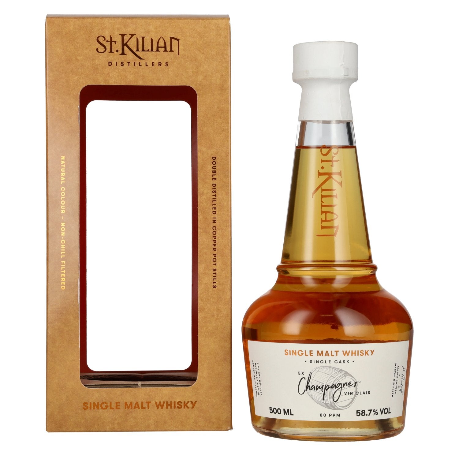 St. Kilian EX CHAMPAGNER VIN CLAIR Single Cask Malt Whisky 58,7% Vol. 0,7l in geschenkverpakking