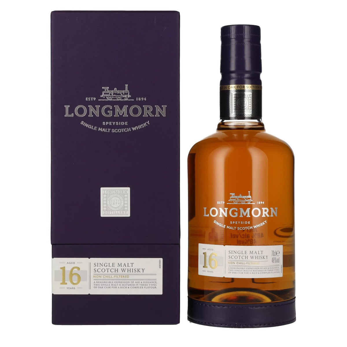 Longmorn 16-Year-Old Single Malt Scotch Whisky, 48% ABV, 0.7 litres, in a gift box