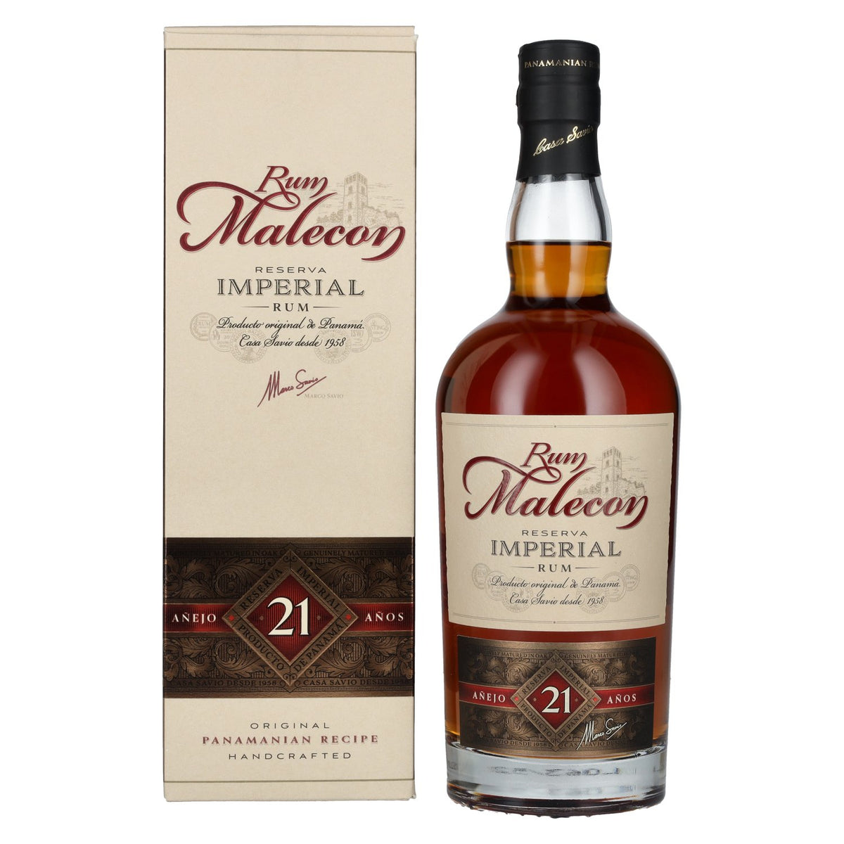 Rum Malecon Añejo 21 Años Reserva Imperial 40% vol. 0,7 l in geschenkverpakking