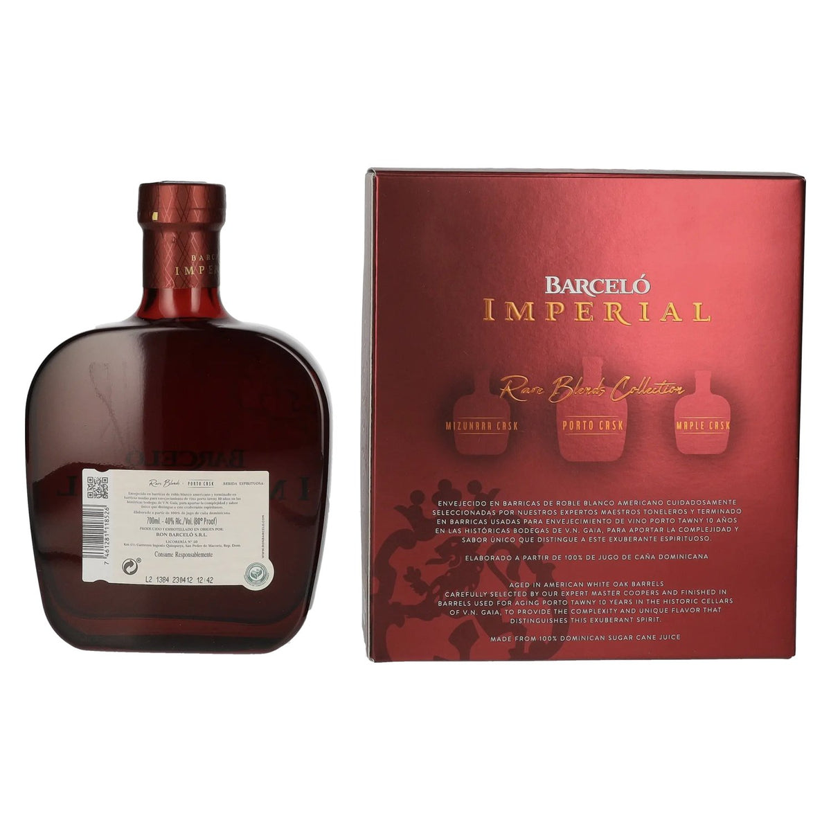 Barceló Imperial Rare Blends Porto Cask 40 % vol., 0,7 l, dans un coffret cadeau