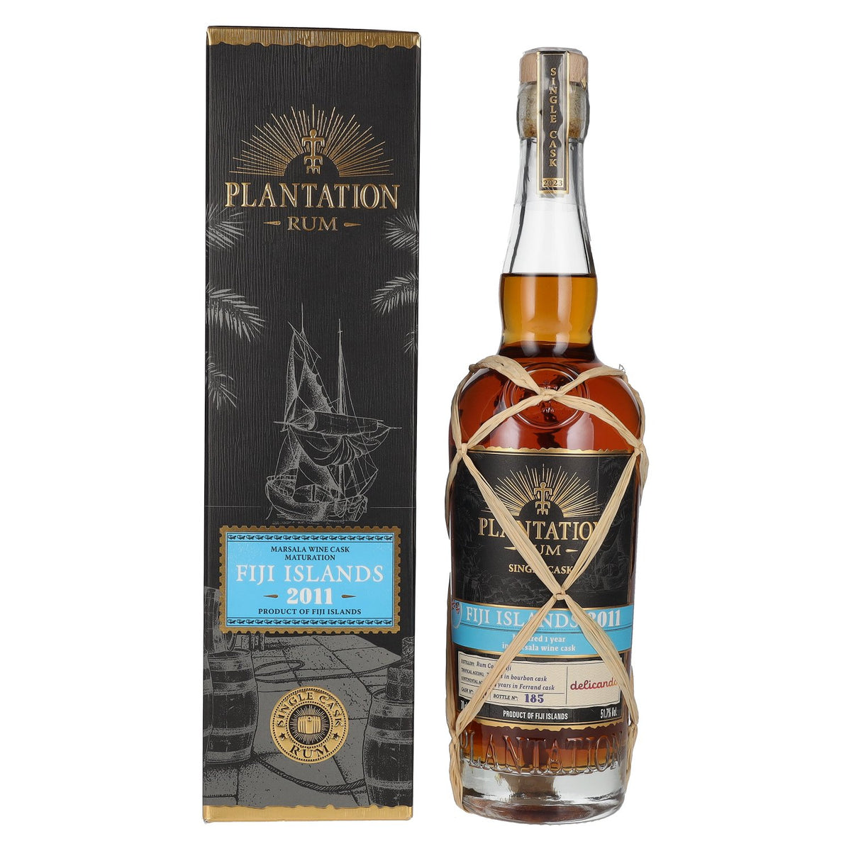 Plantation Rum FIJI 2011 Single Cask Marsala Finish van delicando 2023 51,7% vol. 0,7 l in geschenkverpakking