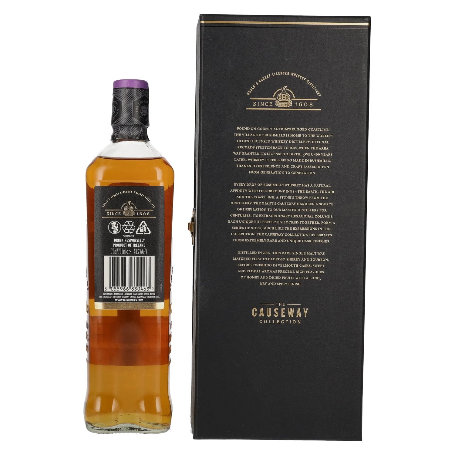 Bushmills THE CAUSEWAY COLLECTION Single Malt Vermouth Casks 2002 48,2% Vol. 0,7l in Geschenkbox