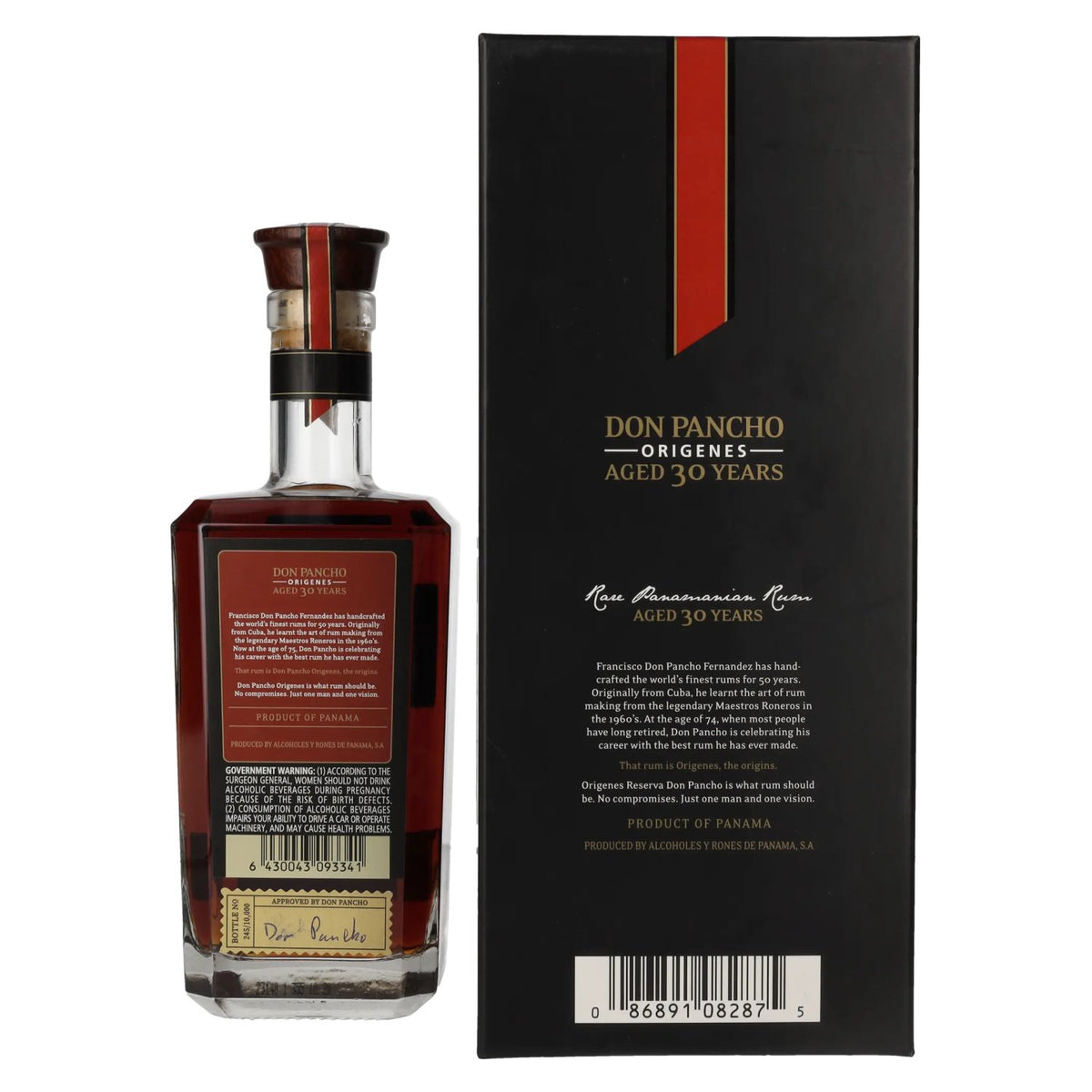 Don Pancho ORIGENES 30 Years Old Rare Panamanian Rum 40% vol. 0.7 l in a gift box