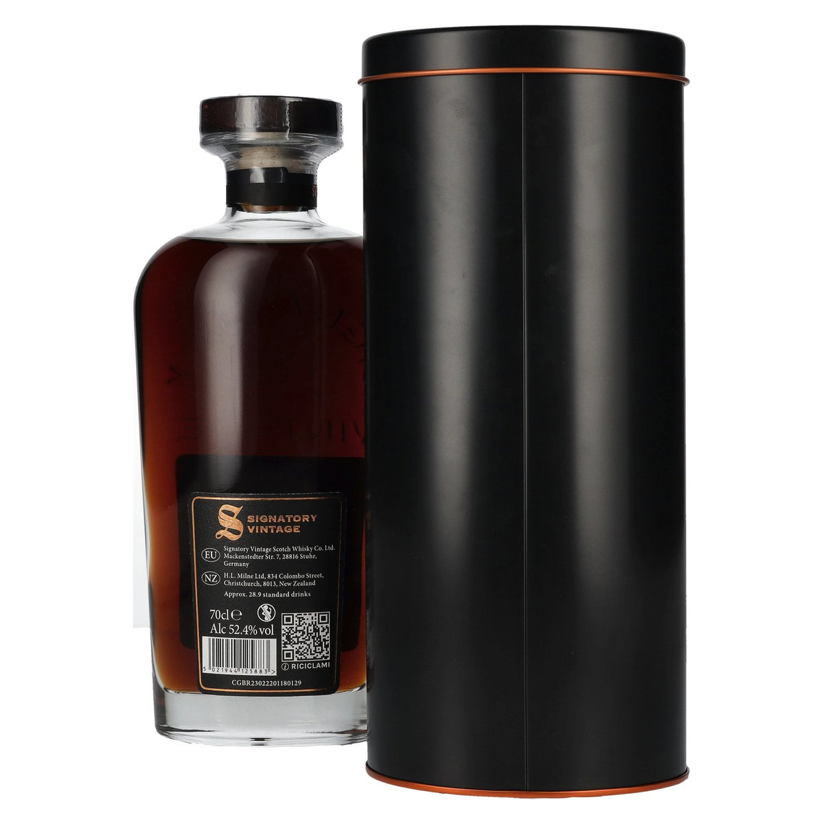 Signatory Vintage GLEN ROTHES 26 Years Old Cask Strength #9812 1997 52,4% vol. 0,7 l in blikken doos