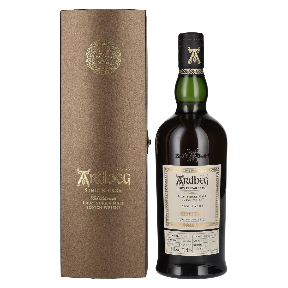 Ardbeg 21 Years Old The Ultimate Private Single Cask Whisky 51% Vol. 0,7l in Geschenkbox