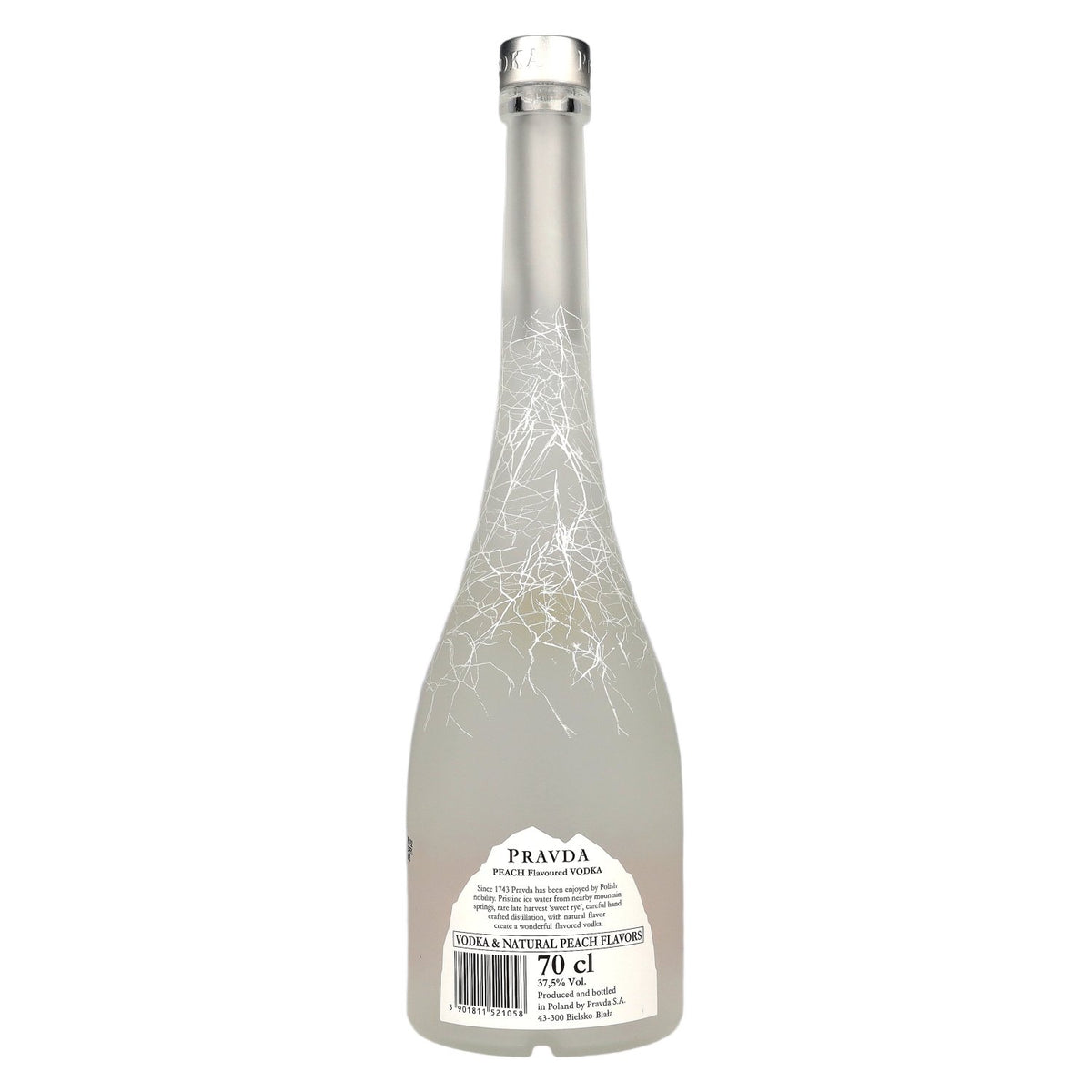 Pravda PEACH Flavoured Vodka 37.5% ABV 0.7l