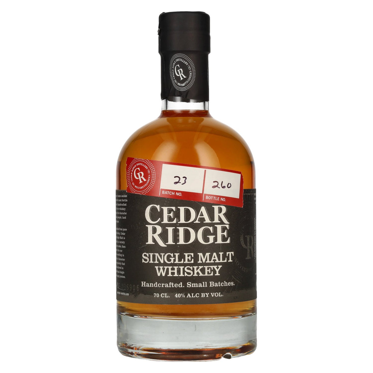 Cedar Ridge SINGLE MALT WHISKEY 40% vol. 0,7 l
