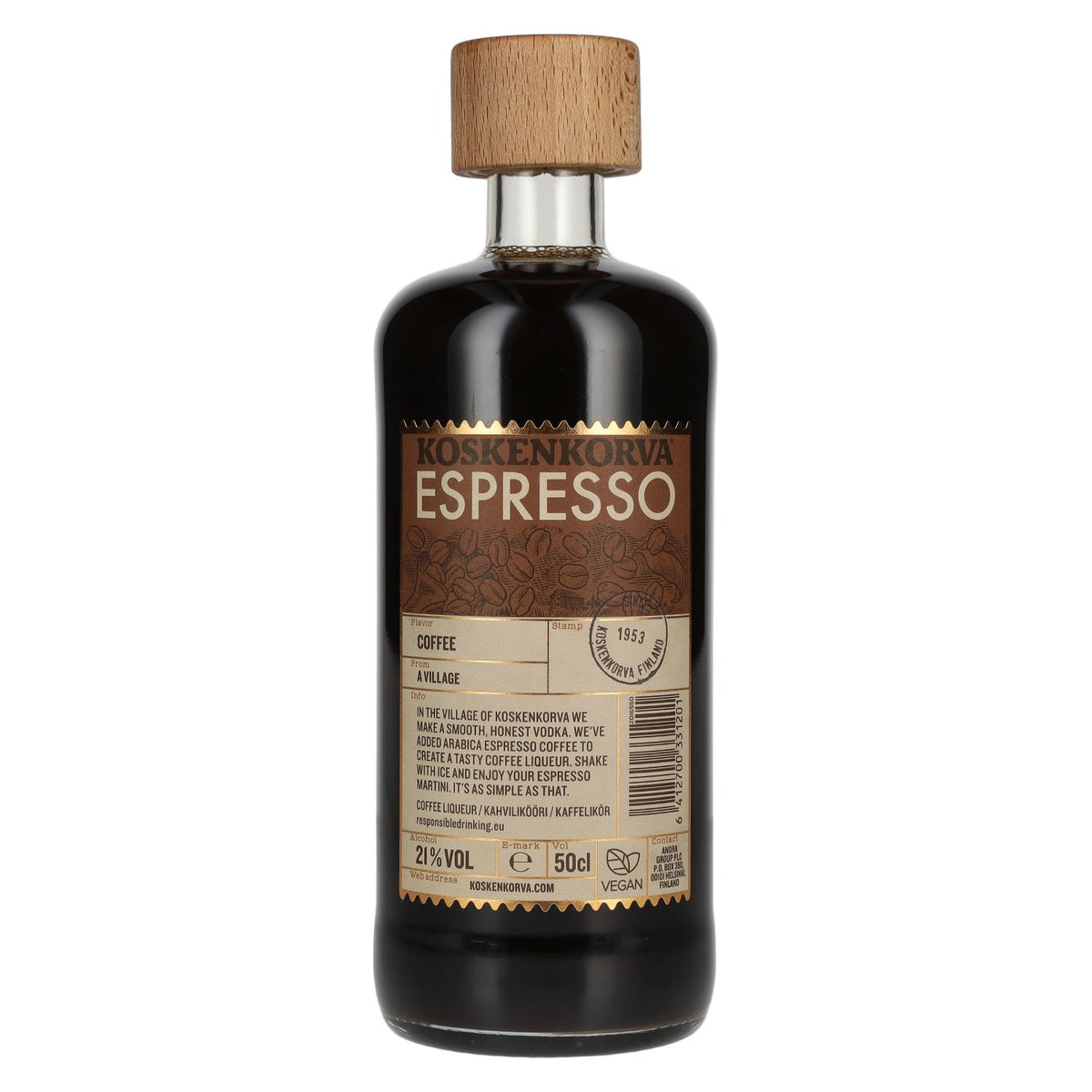 Koskenkorva ESPRESSO Flavoured Liqueur 21% ABV 0.5l