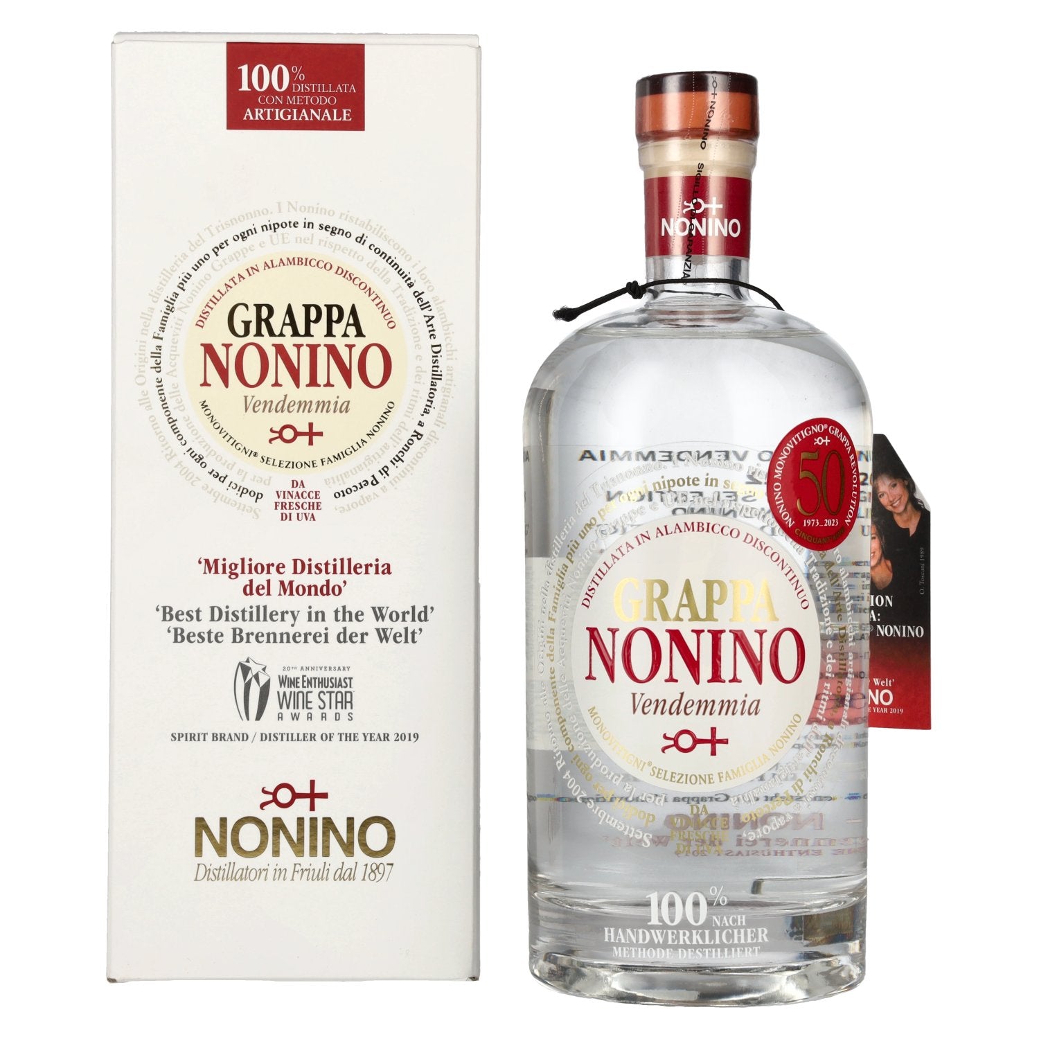 Nonino Grappa Monovitigni Vendemmia 40% Vol. 0,5l in geschenkverpakking