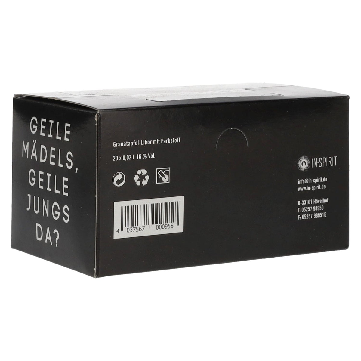 Bumsbar De Partyshot Granaatappellikeur 16% vol. 20 x 0,02 l