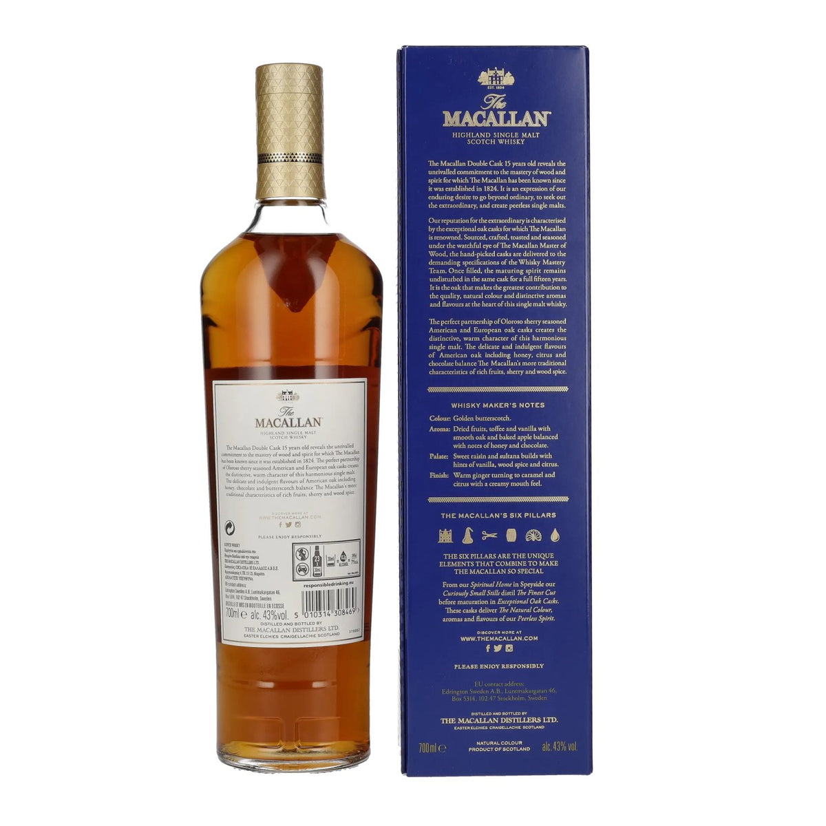 The Macallan 15 Years Old DOUBLE CASK 43% Vol. 0.7l in a gift box