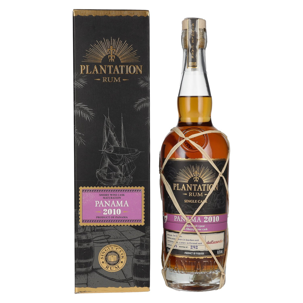 Plantation Rum PANAMA 2010 Single Cask Sherry Finish van delicando 2023 50,3% vol. 0,7 l in geschenkverpakking