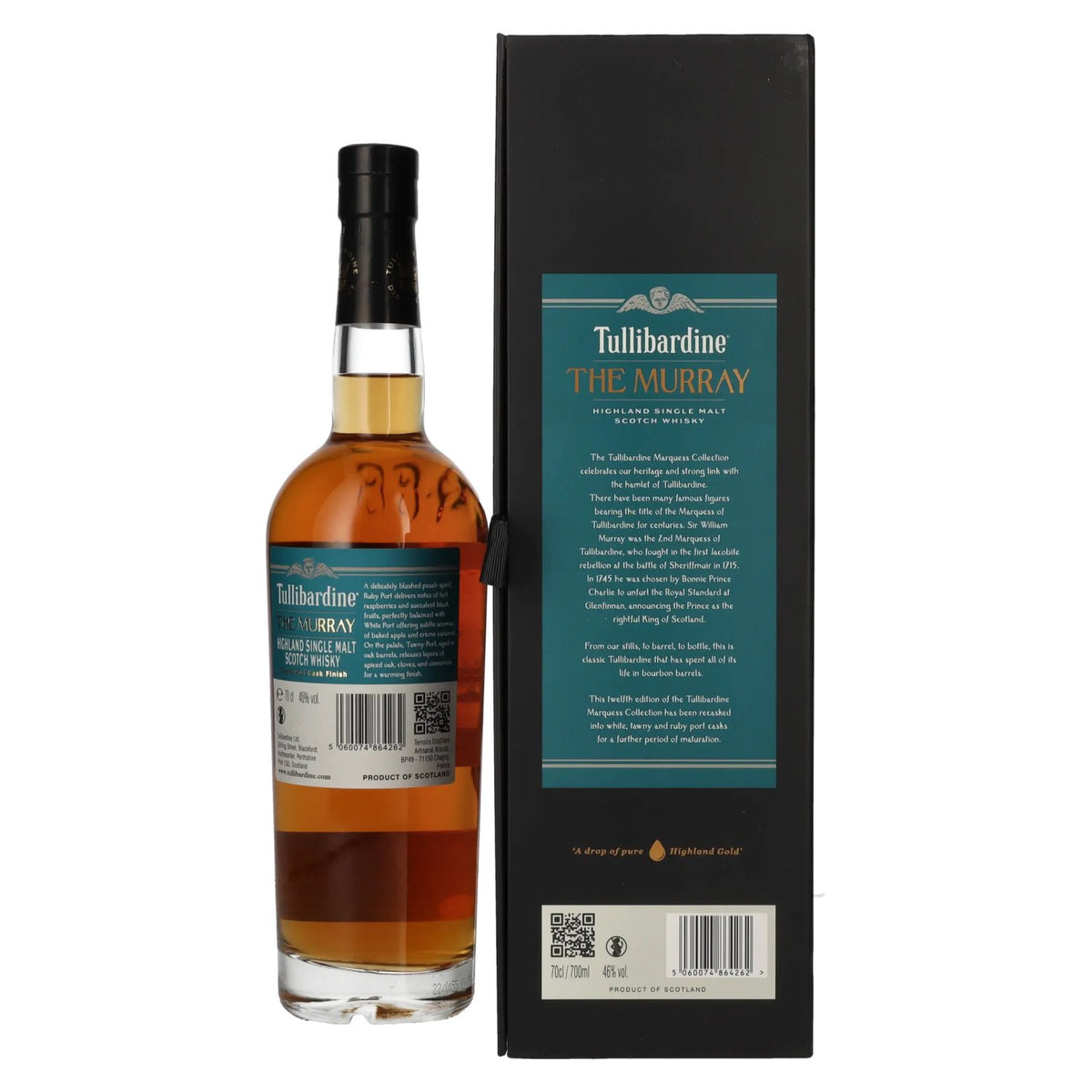 Tullibardine THE MURRAY The Marquess Collection Triple Port Cask Finish 2008 46 % vol. 0,7 l dans un coffret cadeau