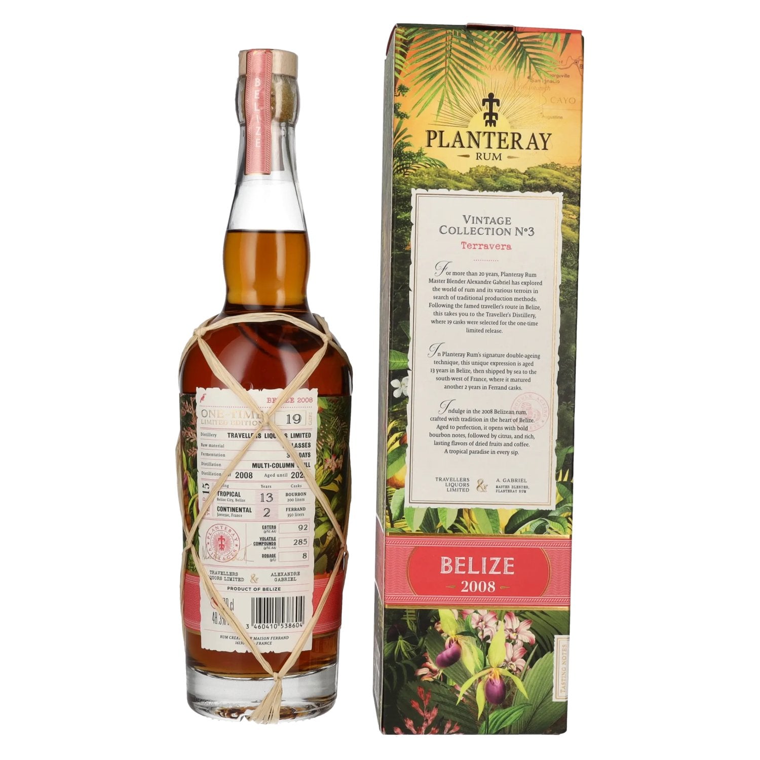 Planteray Rum BELIZE Double Aged Rum ONE-TIME Limited Edition 2008 48,3% Vol. 0,7l in Geschenkbox