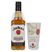Whisky Jim Beam Kentucky Straight Bourbon 40 % vol., 0,7 l, avec un verre Highball