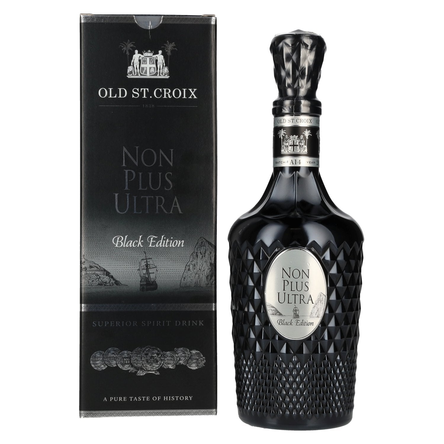 Old St. Croix A.H. Riise NON PLUS ULTRA Black Edition Superieure gedistilleerde drank 42% Vol. 0,7l in geschenkverpakking