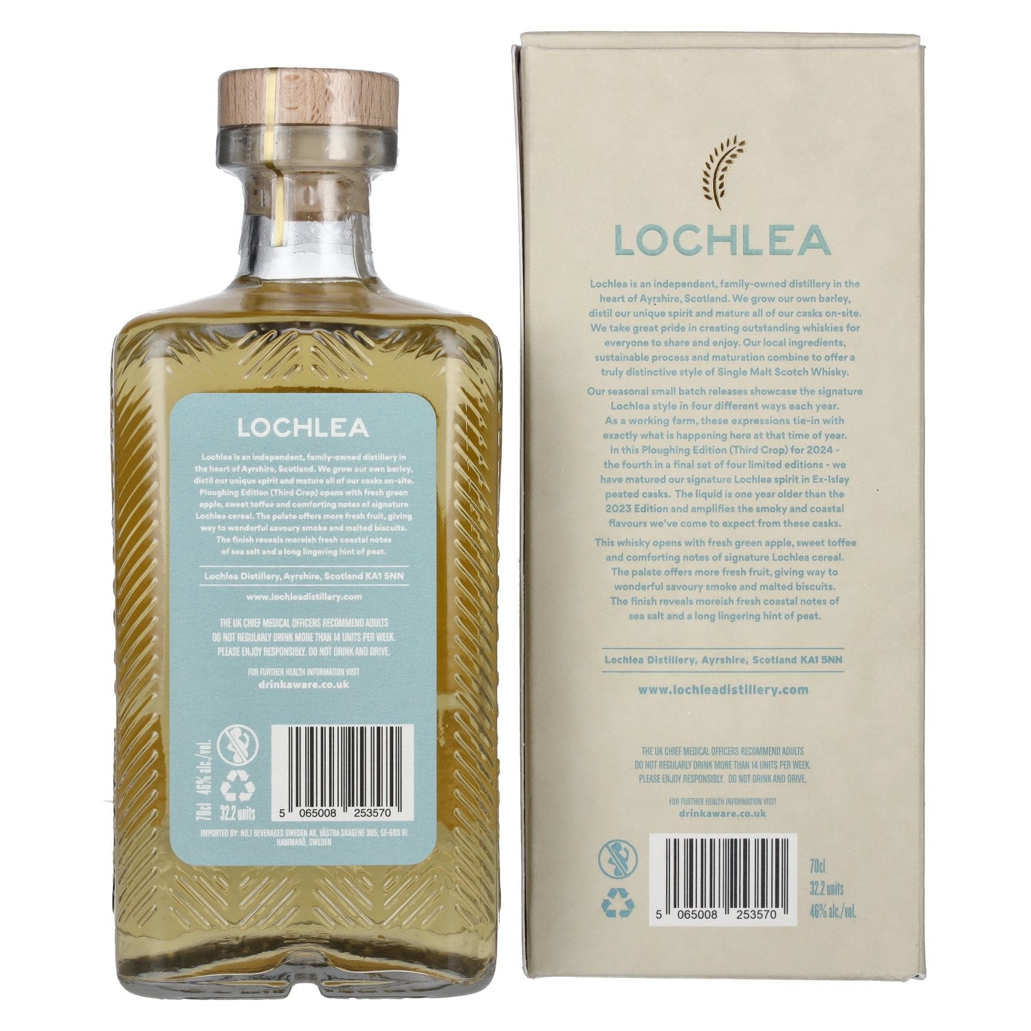 Lochlea PLOUGHING EDITION Third Crop Single Malt Scotch Whisky 46% Vol. 0,7l in geschenkverpakking