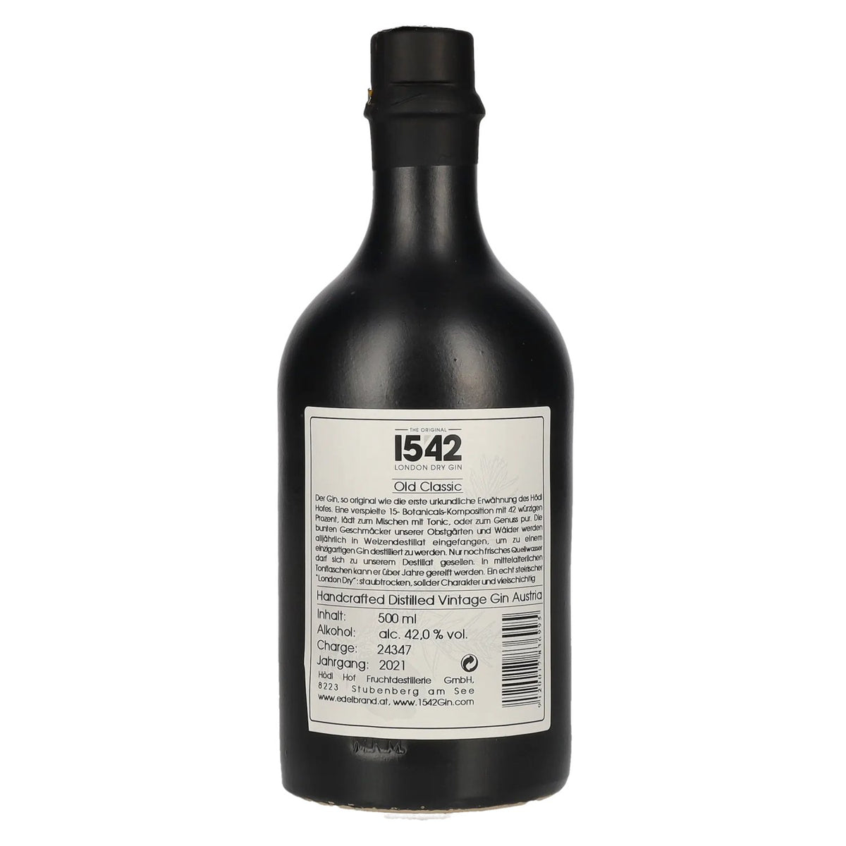 1542 The Original Old Classic London Dry Gin 2021 42 % vol. 0,5 l