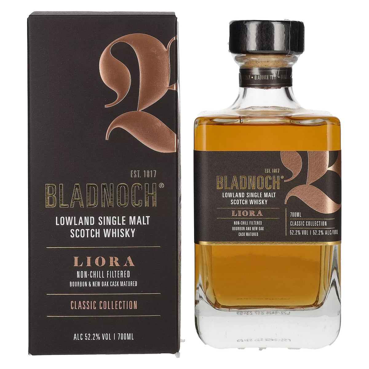 Bladnoch LIORA Lowland Single Malt Scotch Whisky 52.2% ABV, 0.7 l, in a gift box