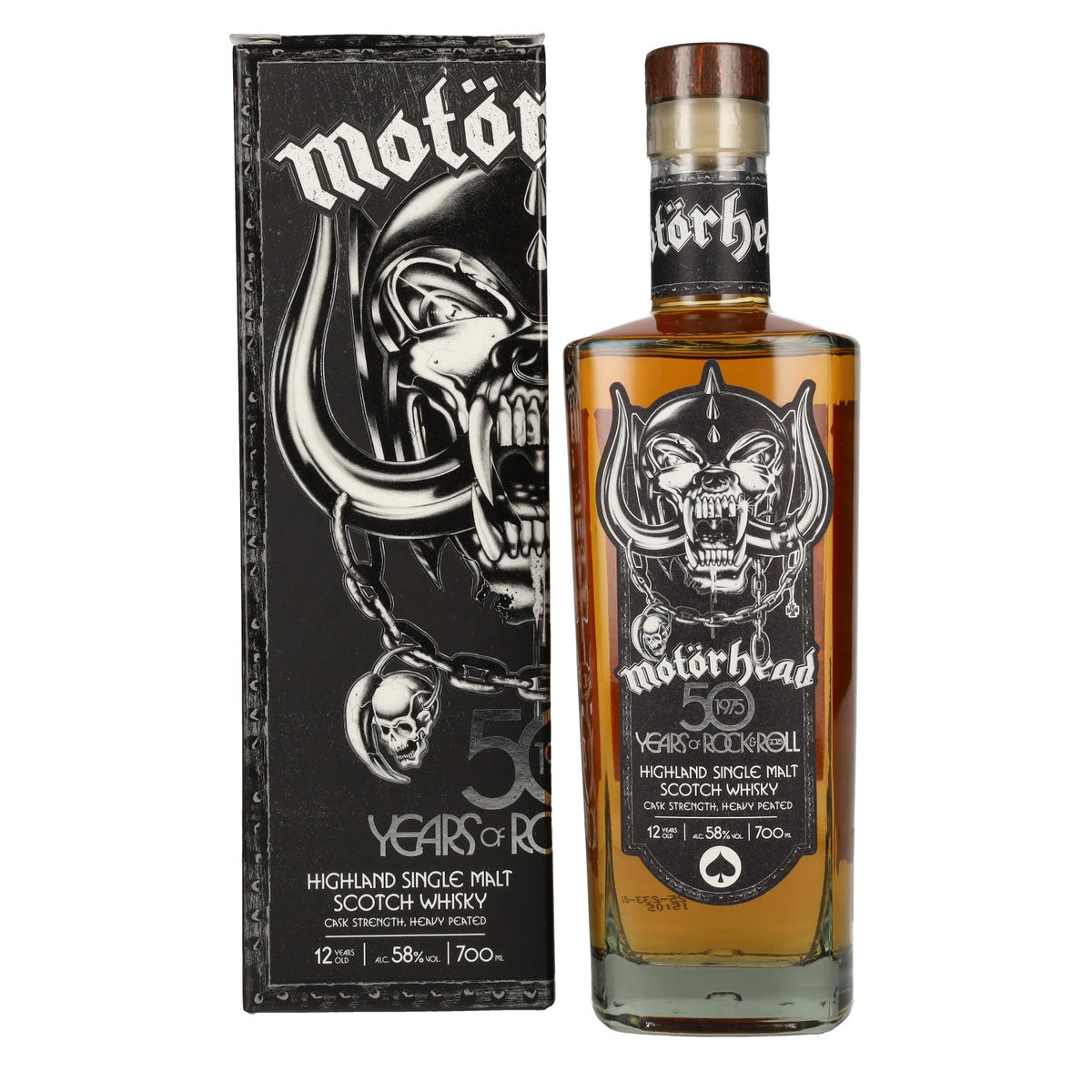 Motörhead 50 Years of Rock &amp; Roll Highland Single Malt Scotch Whisky 58% ABV 0.7l in a gift box