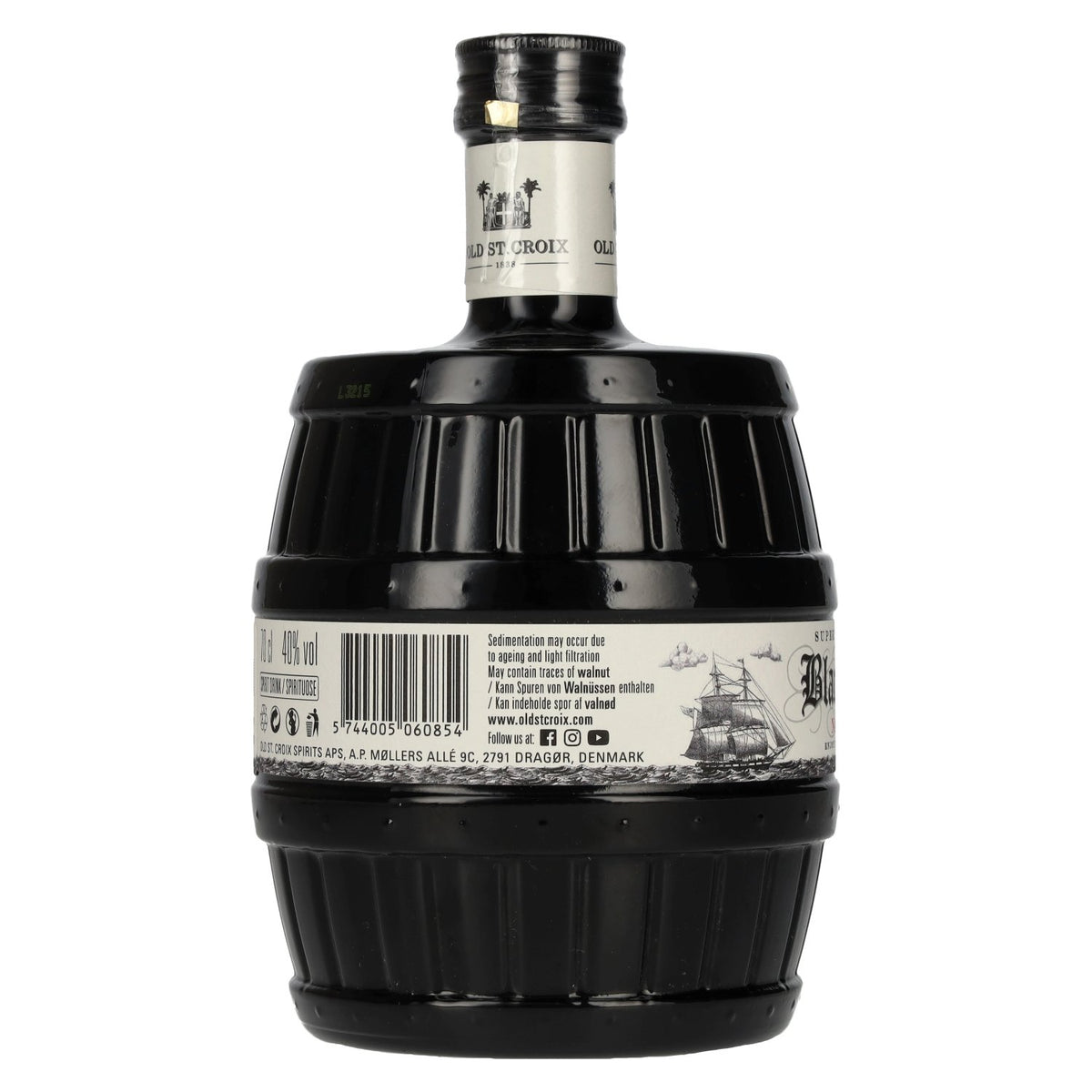 Old St. Croix A.H. Riise Black Barrel NAVY SPICED Spirit Drink 40% vol. 0.7 l