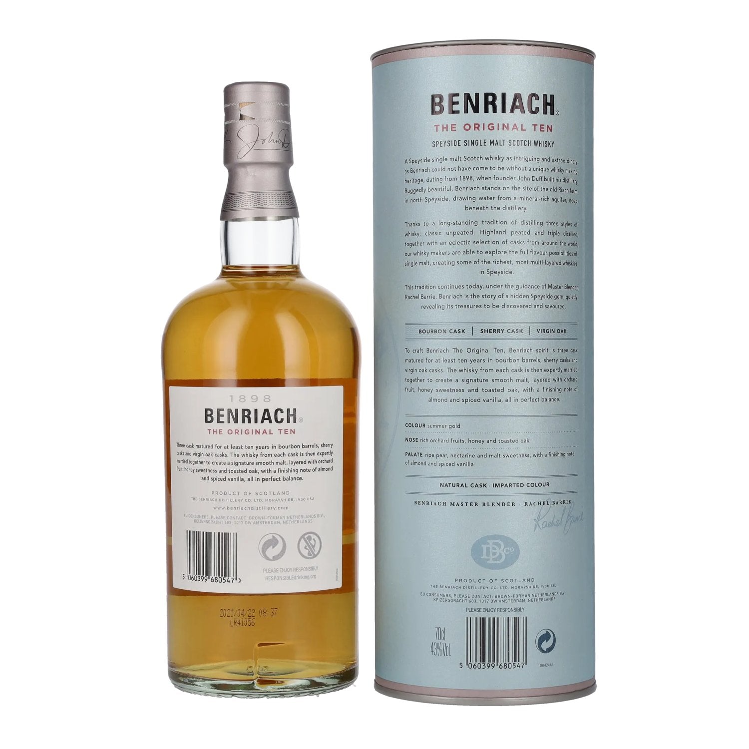 Benriach THE ORIGINAL TEN Single Malt Three Cask Matured 43% Vol. 0,7l in gift box