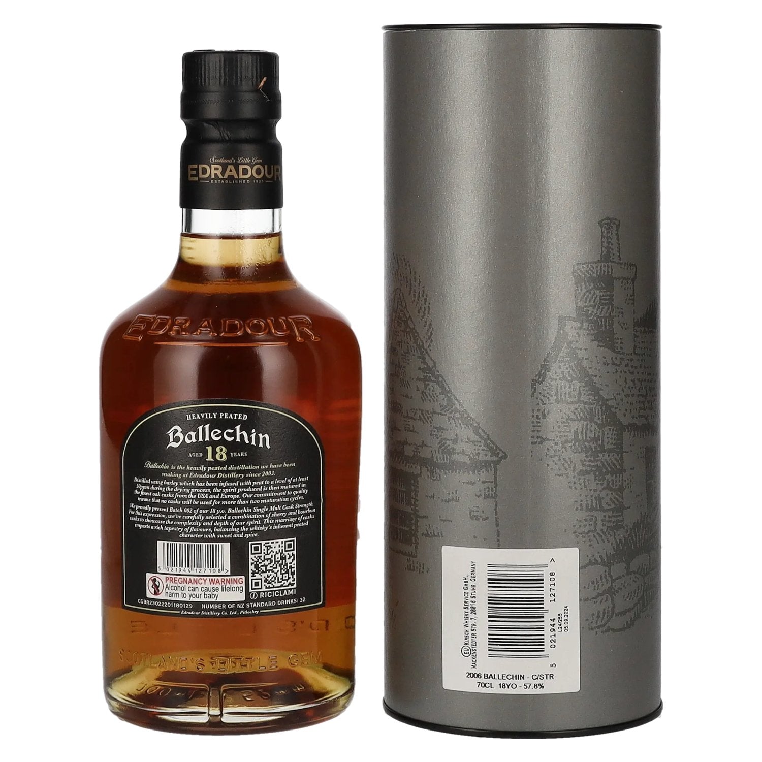 Edradour Ballechin 18 Years Old Cask Strength Batch #2 57,8% Vol. 0,7l in gift box