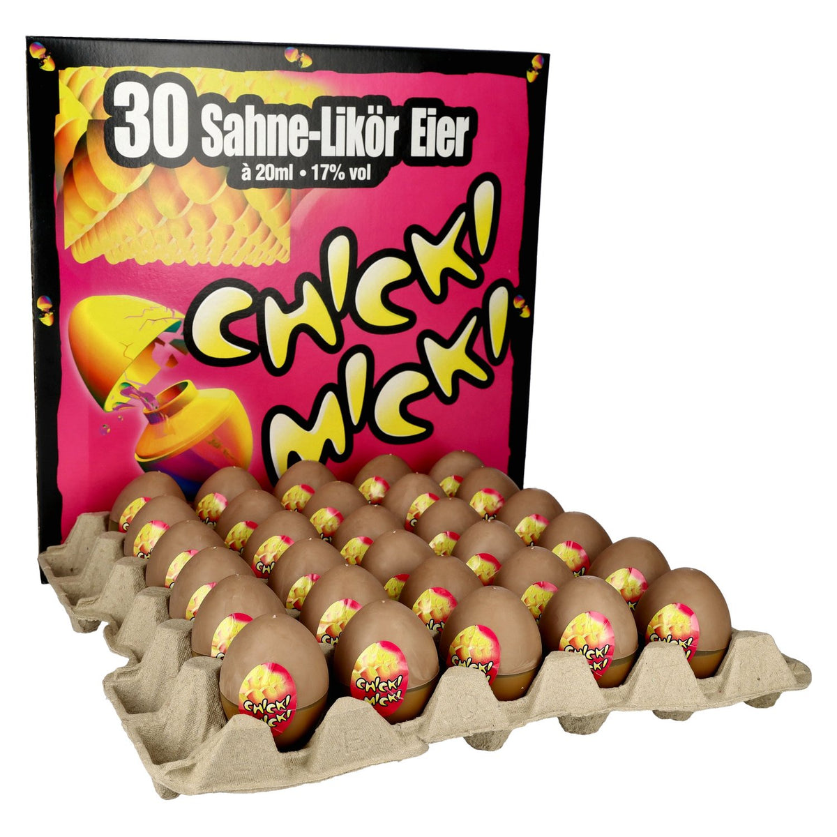 Liqueur à la crème Chicki Micki « Œufs » 17 % vol. 30 x 0,02 l PET