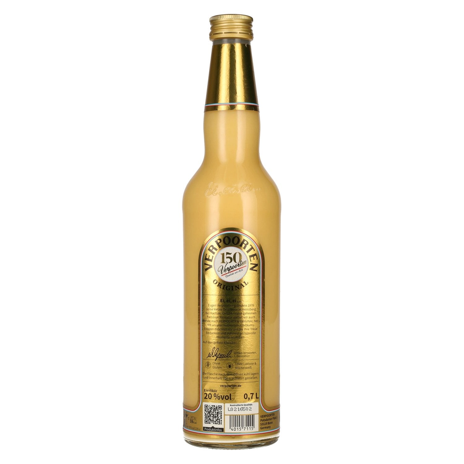 Verpoorten Original Eierlikör 20% Vol. 0,7l