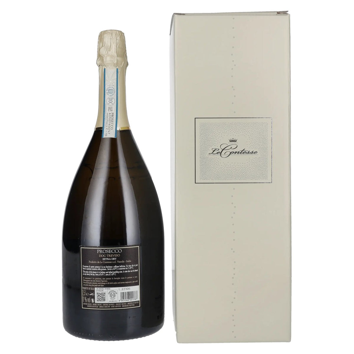 Le Contesse Prosecco DOC Extra Dry 11% Vol. 1,5l in Geschenkbox