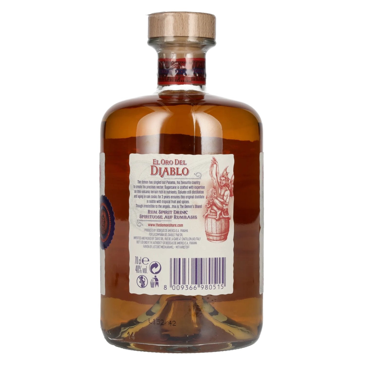 The Demon's Share El Oro Del Diablo Premium Rum Spirit Drink 40% Vol. 0,7l