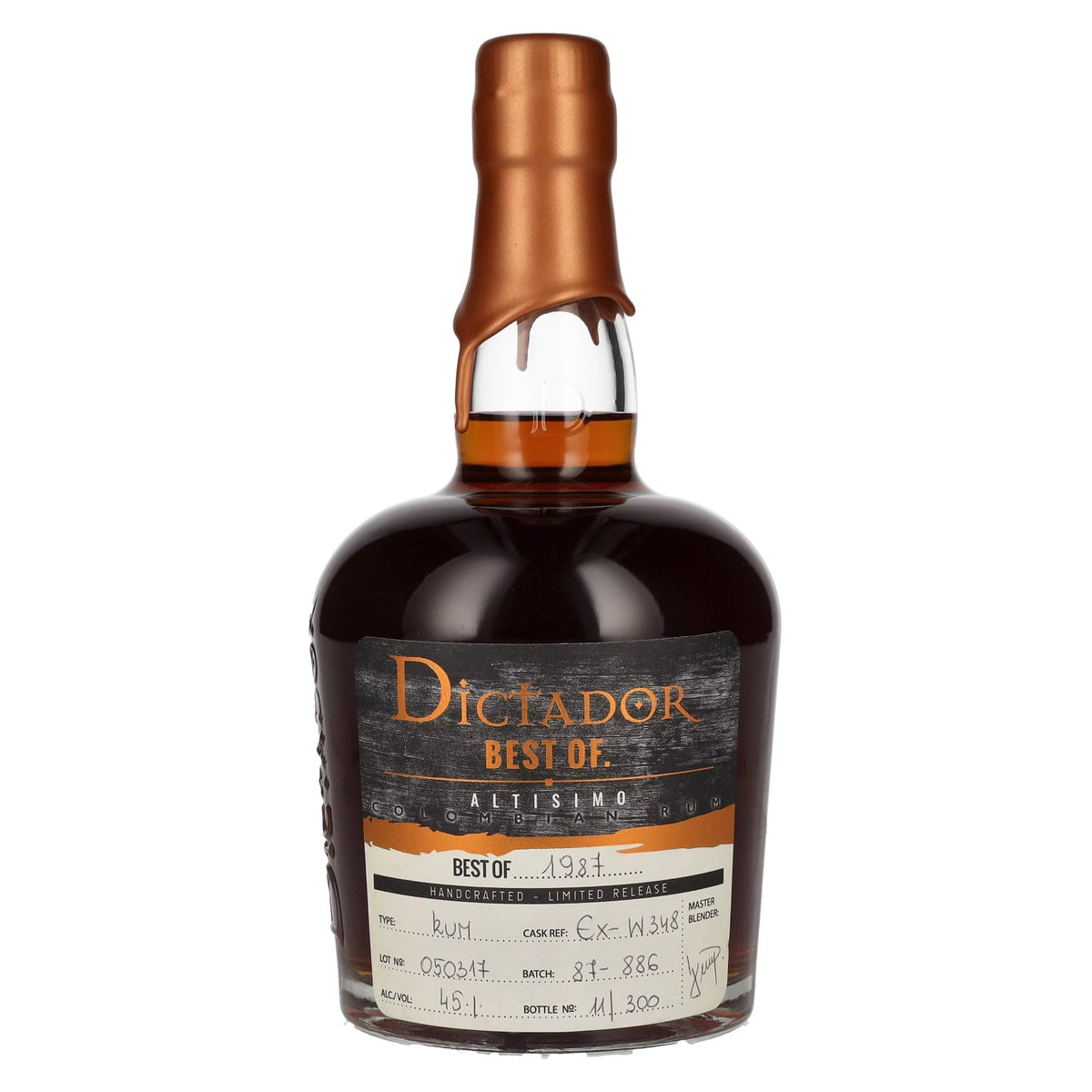 Dictador BEST OF 1987 ALTISIMO Colombian Rum 30YO/050317/EX-W348 45% vol. 0.7 l