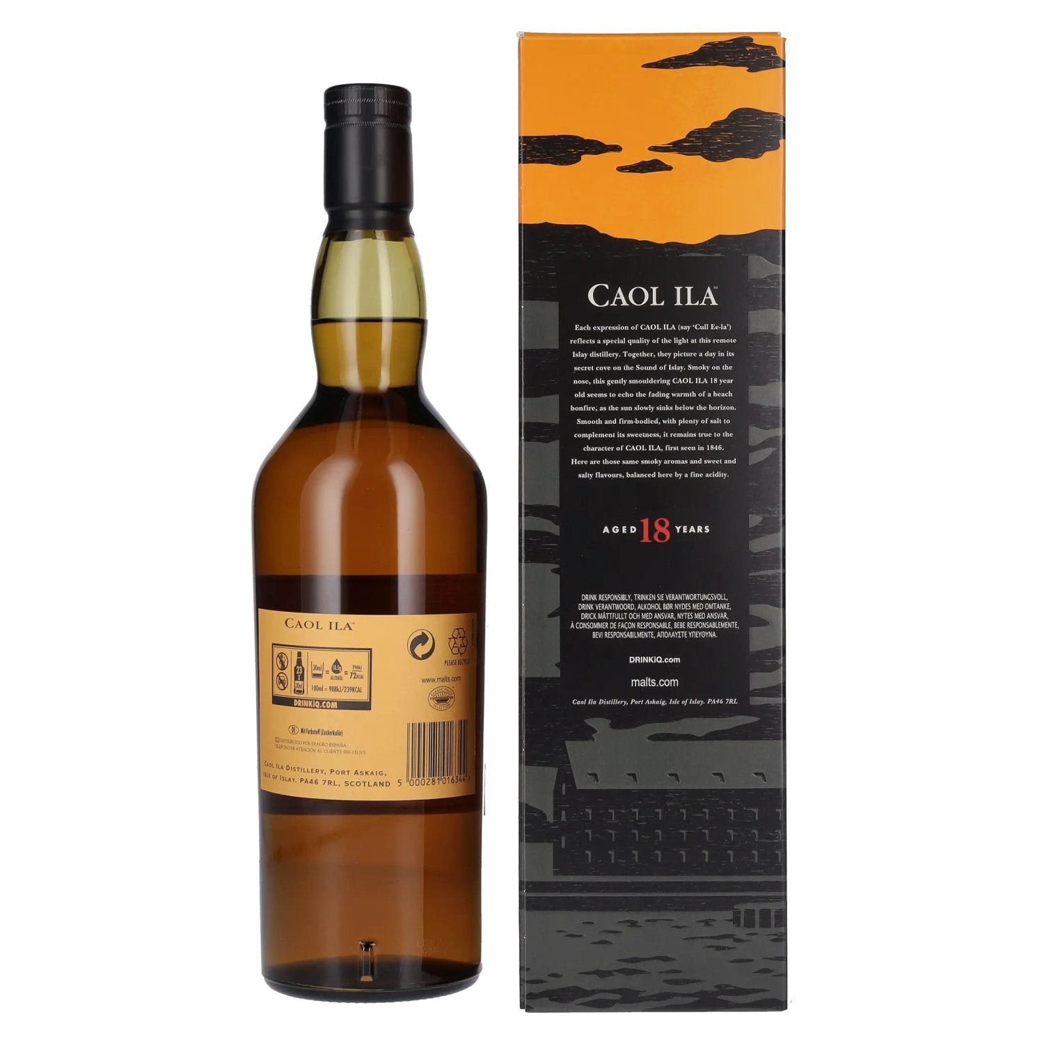 Caol Ila 18 Jaar Oude Islay Single Malt 43% Vol. 0,7l in geschenkverpakking
