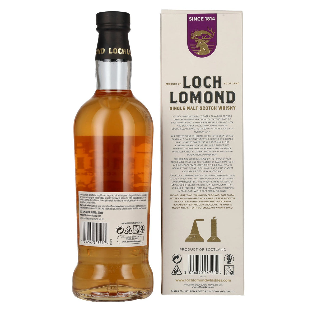 Loch Lomond THE ORIGINAL Peated Rioja Cask Single Malt 40% vol. 0,7 l in geschenkverpakking