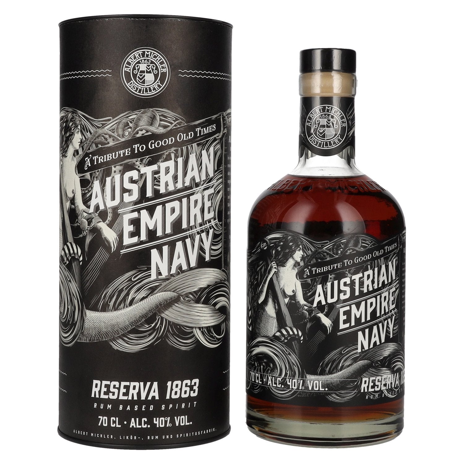 Austrian Empire Navy RESERVA 1863 Rum Based Spirit 40% Vol. 0,7l in gift box
