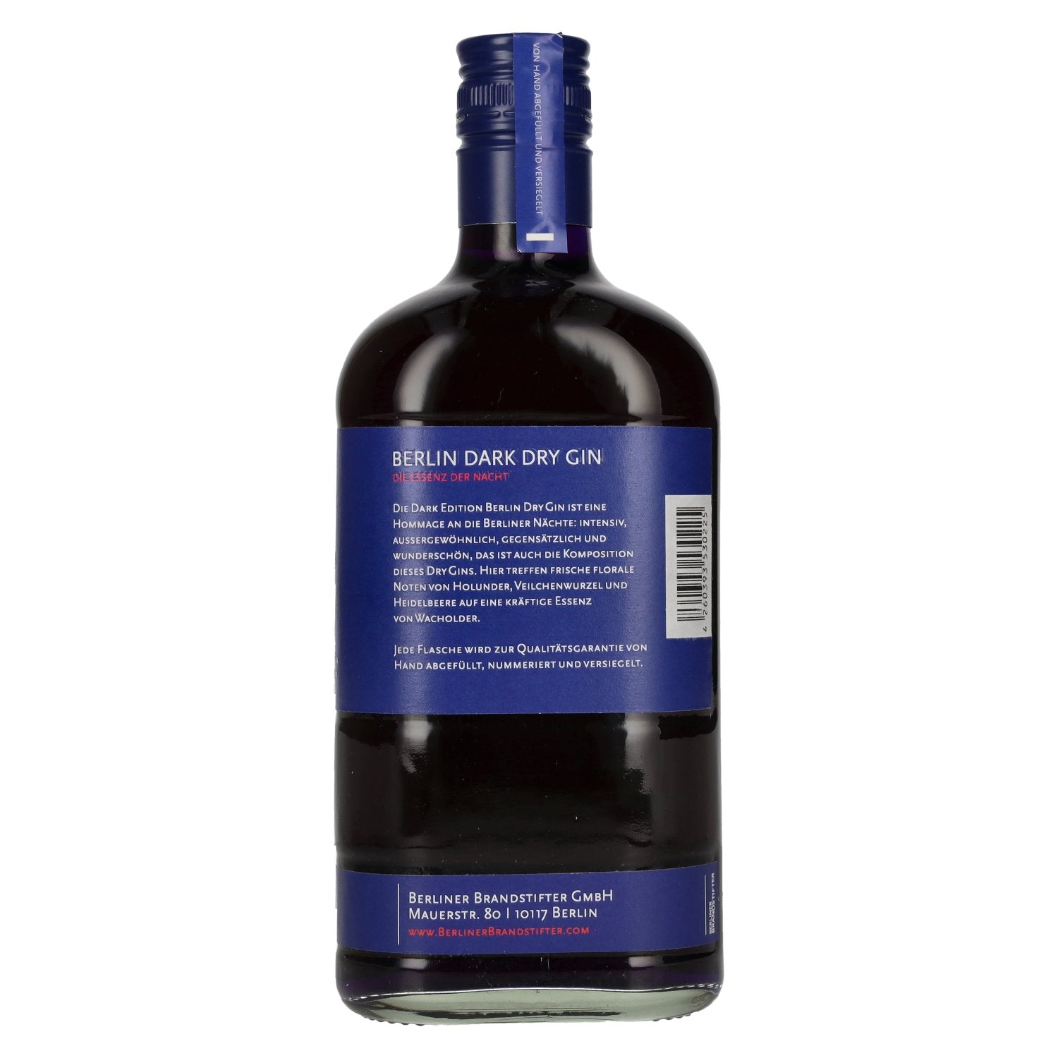 Berliner Brandstifter Berlin DARK Dry Gin Edition 1. 2022 43,3% Vol. 0,7l