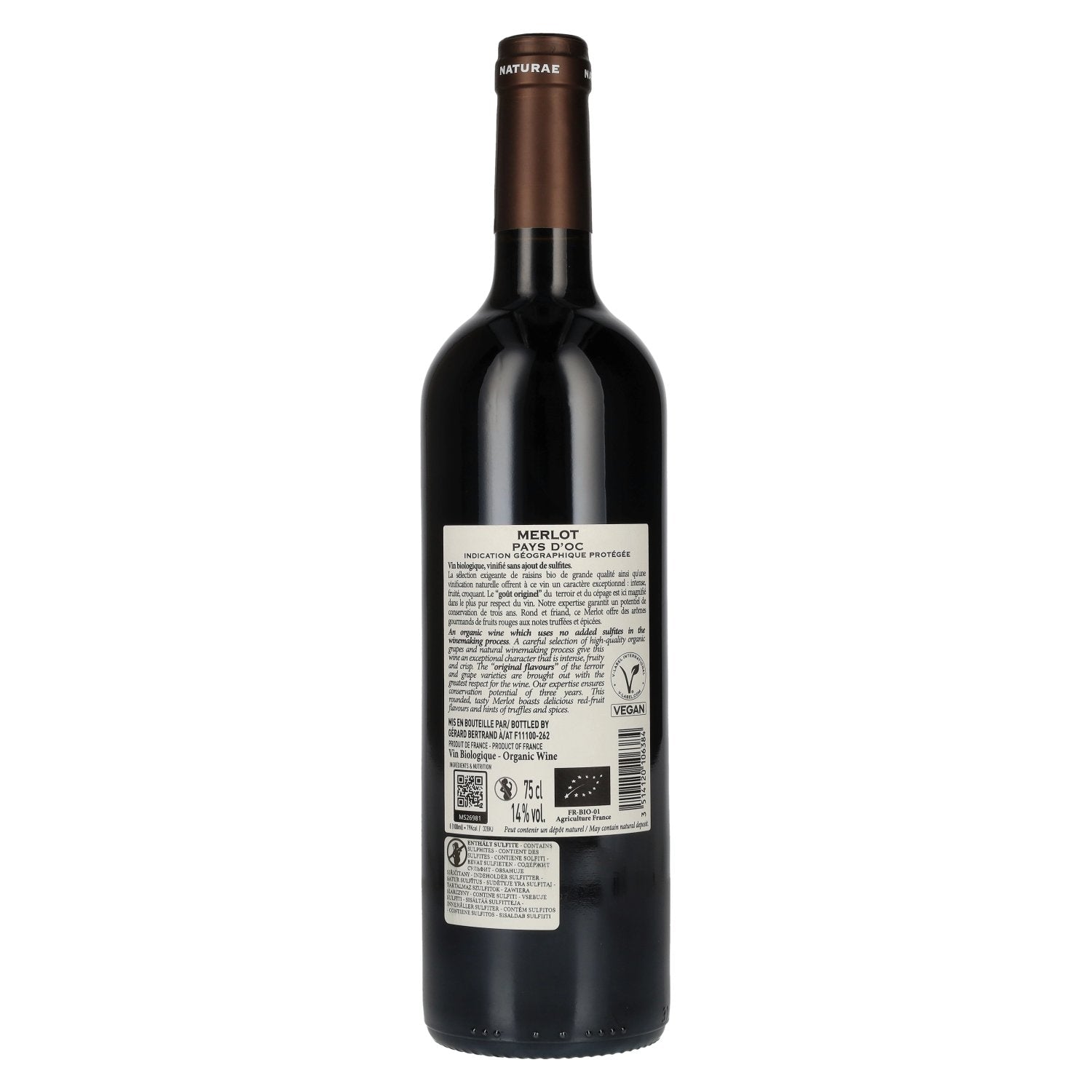 Gérard Bertrand Naturae Merlot Pays D'oc 2024 14% Vol. 0,75l