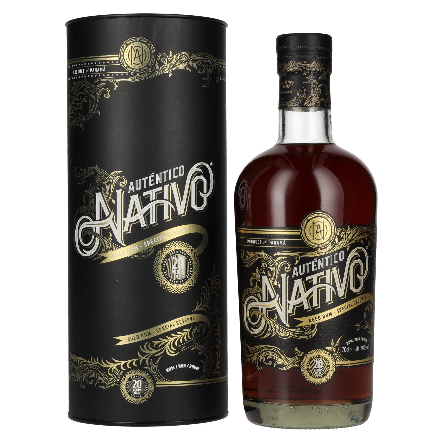 Auténtico Nativo 20 Jaar Oude Speciale Reserve Rum 40% Vol. 0,7l in geschenkverpakking