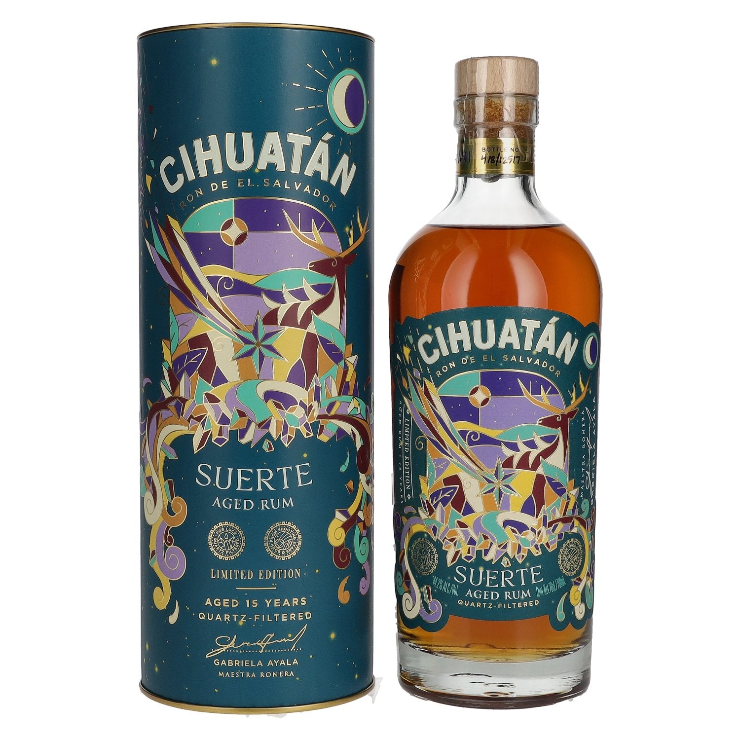 Cihuatán SUERTE Rum El Salvador Limited Edition 2023 44,2% Vol. 0,7l in geschenkverpakking