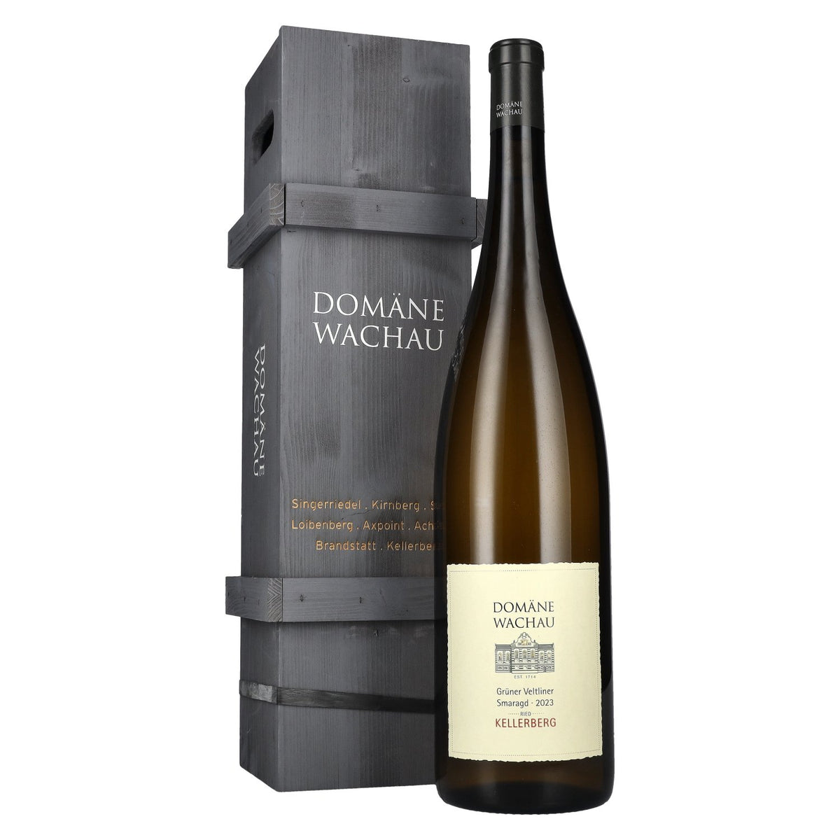 Domäne Wachau Grüner Veltliner Smaragd Kellerberg 2023 13,5 % vol. 3 l en caisse en bois