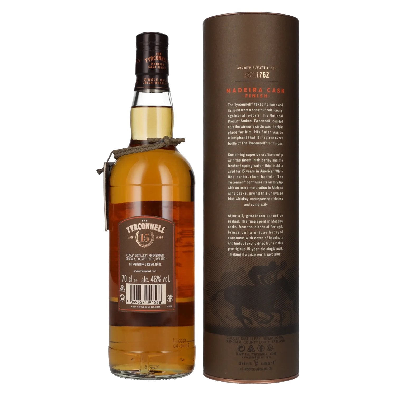 The Tyrconnell 15 Years Old Madeira Cask 46% Vol. 0,7l in Geschenkbox