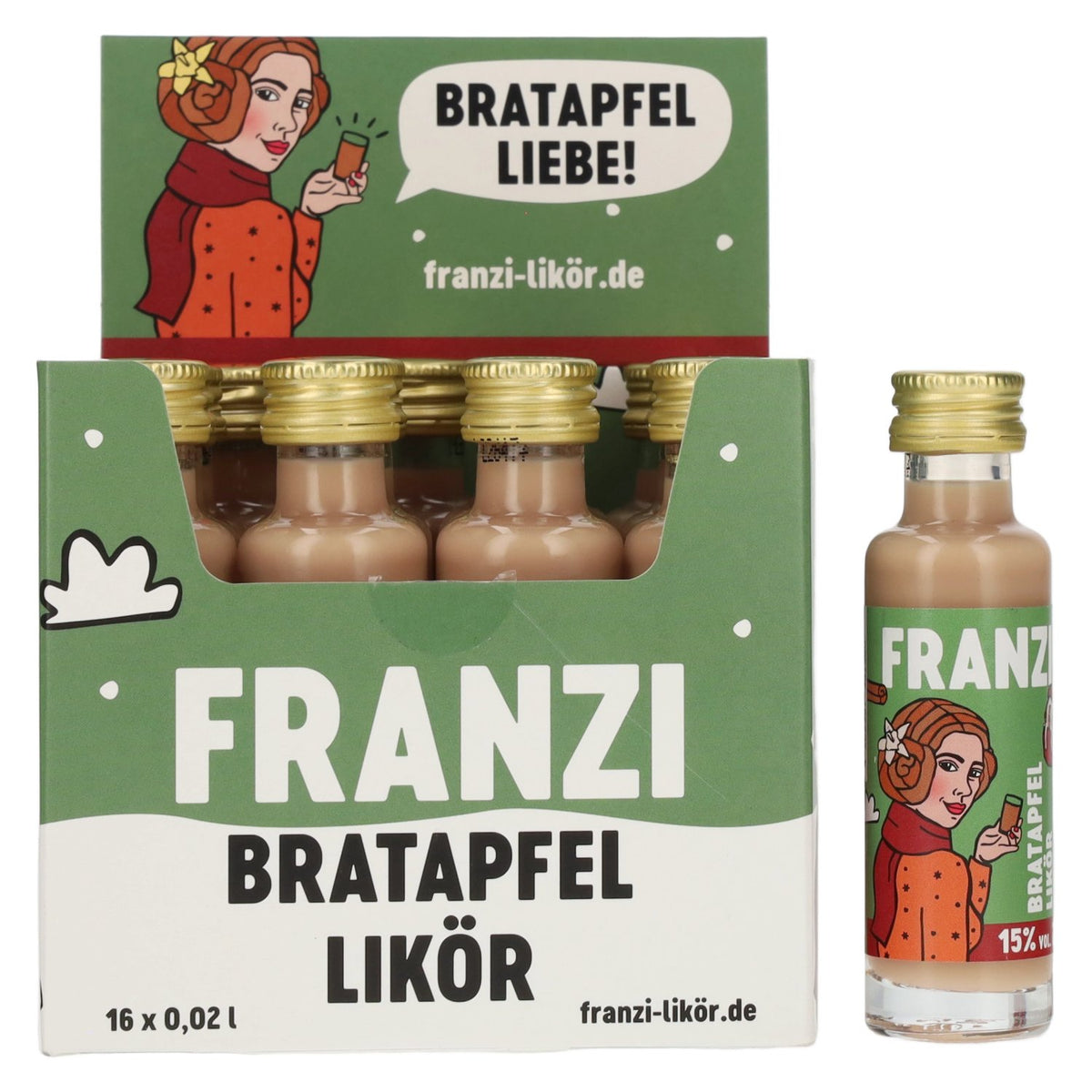 Franzi Baked Apple Likör 15% vol. 16 x 0.02 l