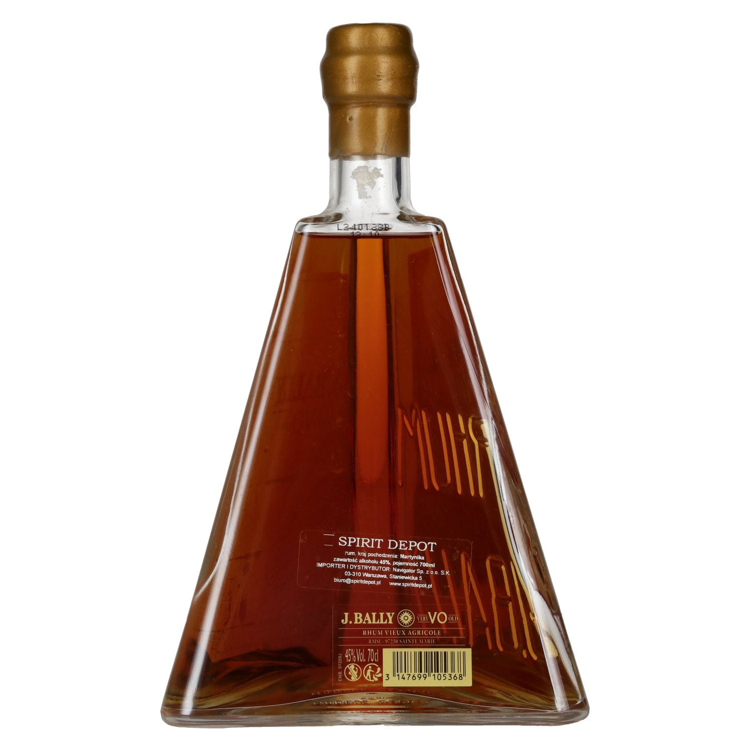 J. Bally Rhum Vieux Agricole Martinique VO 45% vol. 0,7l