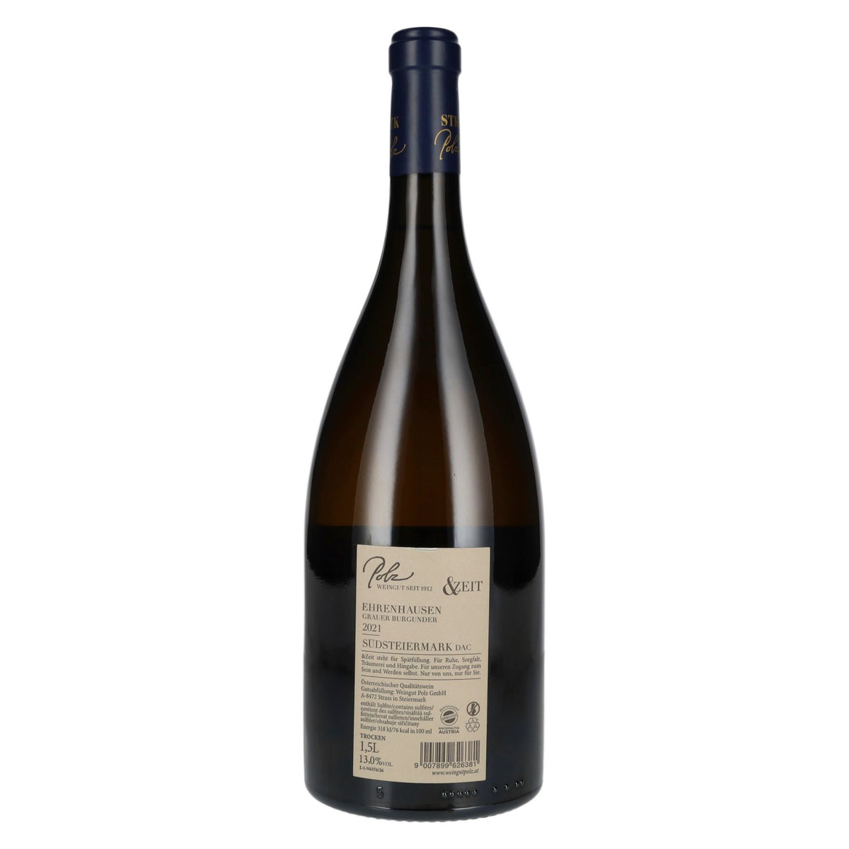 Polz Grauburgunder Ehrenhausen &amp; Zeit Zuid-Stiermarken DAC 2021 13% vol. 1,5 l in geschenkverpakking