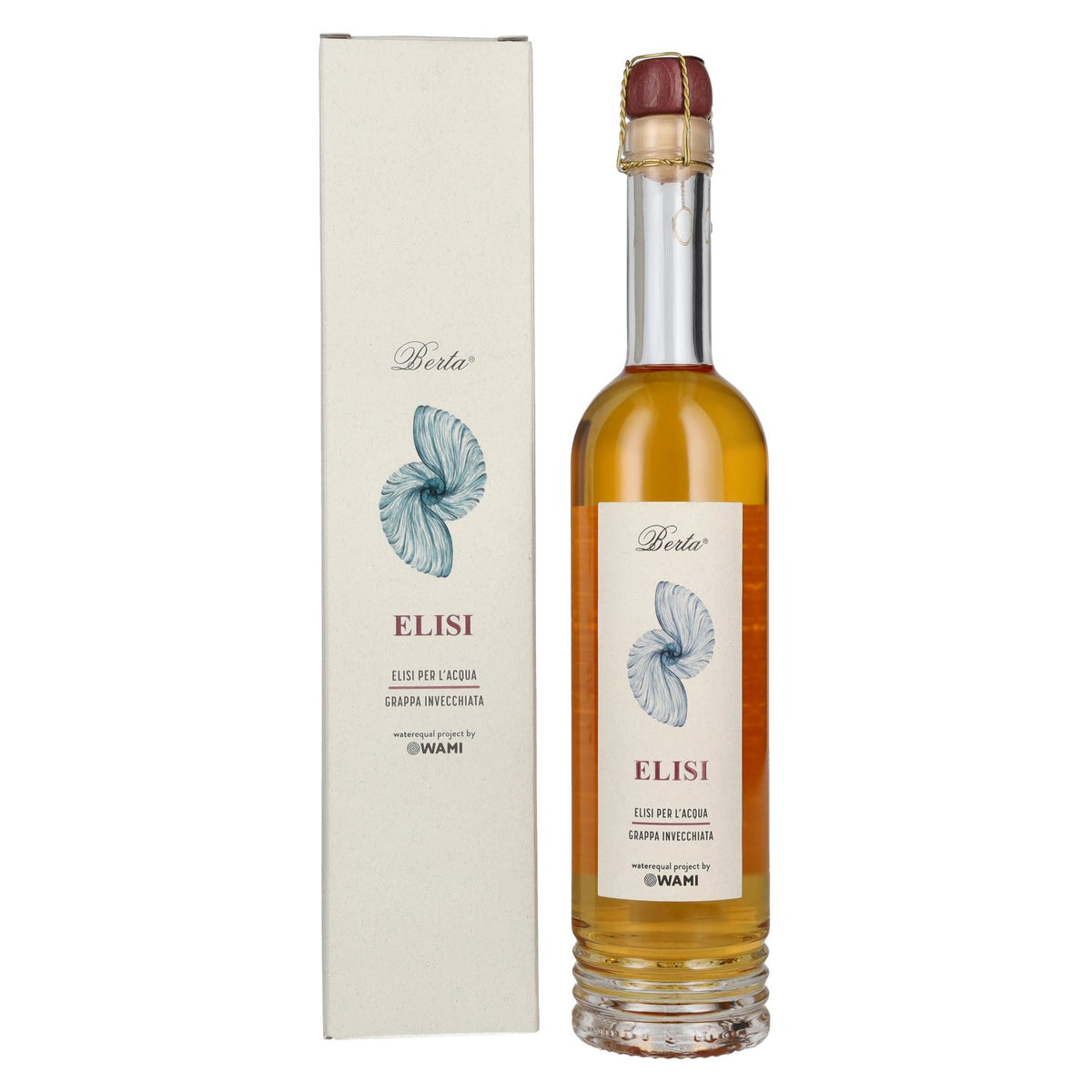 Berta Grappa Elisi per L'Acqua Aged Grappa 43% vol. 0.5 l in a gift box
