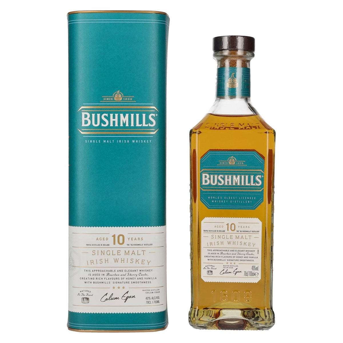 Bushmills 10 Years Old Single Malt Irish Whiskey 40% Vol. 0,7l in Geschenkbox